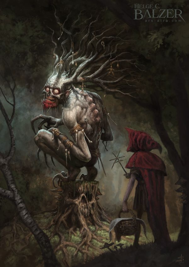 Helge C. Balzer, Dryade, woods, forest, wälder, wald, ritual, demon, dämon, dark fantasy art,